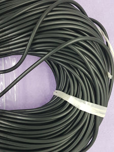 CORD - RUBBER  - HOLLOW - 5MM BLACK COLOUR
