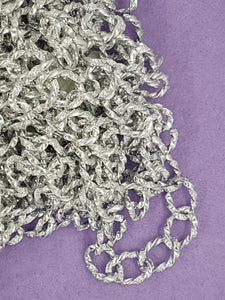 CHAIN - ALUMINIUM CURB 18 X 13MM SILVER COLOUR