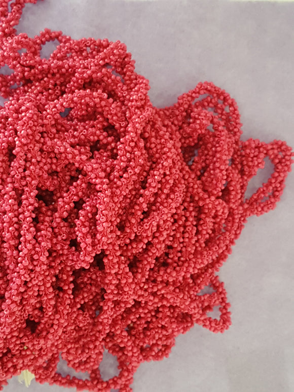 SEED BEADED CORD - 6MM - CAMELLIA COLOUR