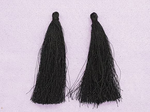 TASSELS - 85-90MM BLACK COLOUR