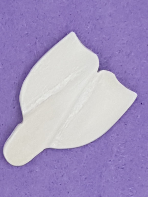 CHARMS - WHALE TAILS - BONE - 34 X 24MM WHITE COLOUR