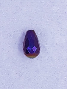 TEARDROPS - 16 X 10MM FACETED GLASS - ELECTROPLATED CRIMSON/BRONZE HUES