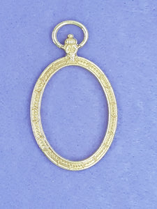 BEZEL - 52 X 32 X 5MM OPEN BACK BEZEL - GOLDEN