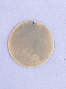 EAR/PENDANT BASE - 33MM ROUND BRASS STAMPING BLANK -RED COPPER