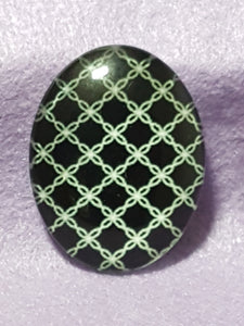 CABOCHON - 45 X 35MM GLASS OVAL - MIXED PATTERNS