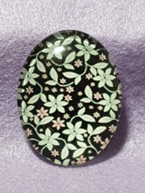 CABOCHON - 45 X 35MM GLASS OVAL - MIXED PATTERNS