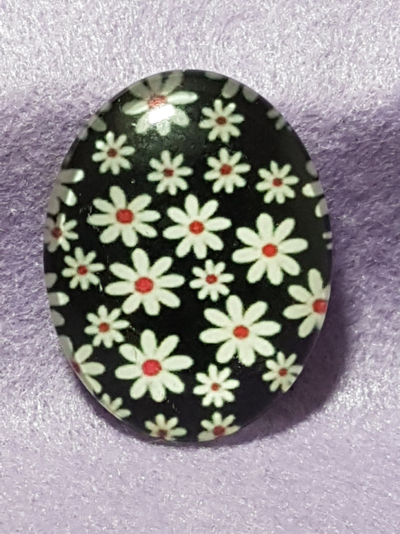 CABOCHON - 45 X 35MM GLASS OVAL - MIXED PATTERNS