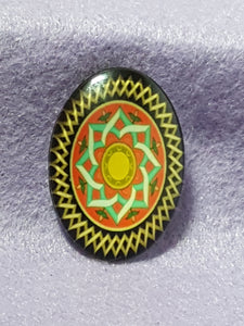 CABOCHON - 35 X 25MM GLASS OVAL - PATTERNS