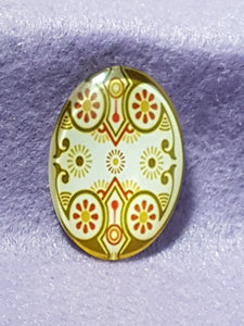 CABOCHON - 35 X 25MM GLASS OVAL - PATTERNS