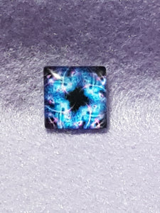 CABOCHON - 15 X 15MM GLASS SQUARE - FLORAL PATTERN