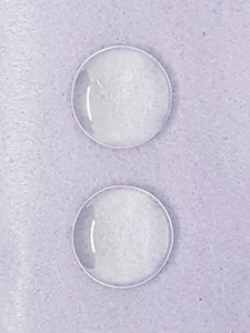 CABOCHON - 25MM GLASS TRANSPARENT CIRCLE - NO HOLE