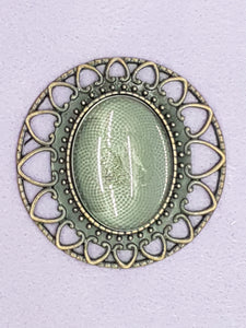 CABOCHON - 62 X 62MM GLASS TRANSPARENT OVAL SETTING