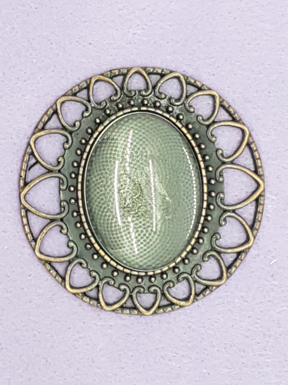 CABOCHON - 62 X 62MM GLASS TRANSPARENT OVAL SETTING