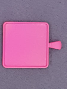 CABOCHON - 32 X 42MM PINK SPRAY PAINTED SQUARE CAB SETTING