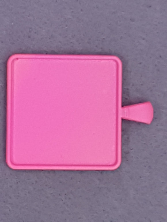 CABOCHON - 32 X 42MM PINK SPRAY PAINTED SQUARE CAB SETTING