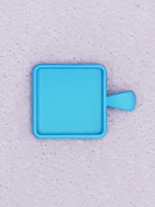 CABOCHON - 32 X 22MM BLUE SPRAY PAINTED SQUARE CAB SETTING