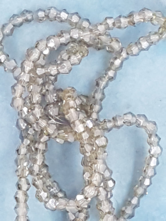 BICONES - 2MM GLASS FACETED ELECTROPLATED BEADS - Per Packet - GOLDEN ROD