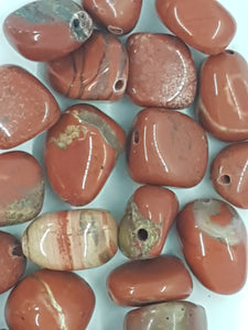 13-17MM NATURAL RED JASPER NUGGET BEADS