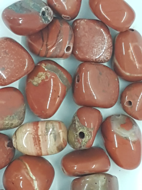 13-17MM NATURAL RED JASPER NUGGET BEADS