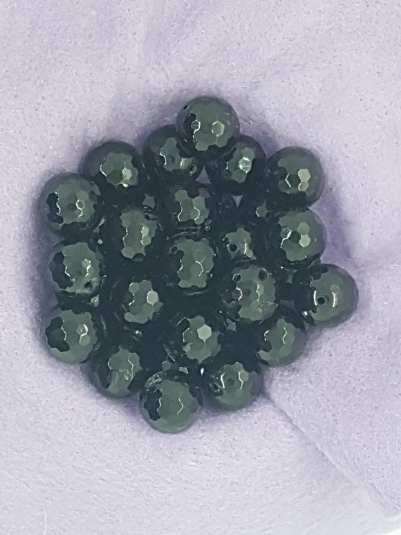 12MM NATURAL TOURMALINE FACETED BEADS
