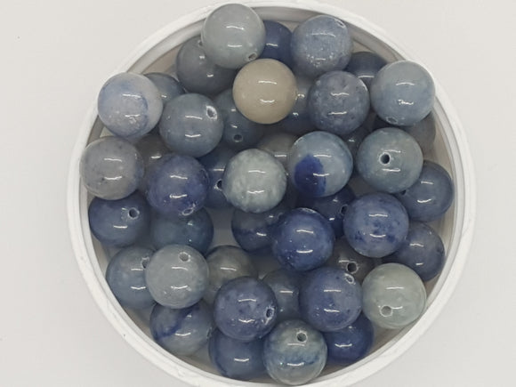 10MM NATURAL BLUE AVENTURINE BEADS
