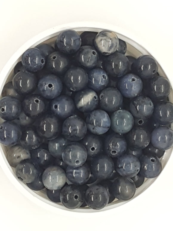 8MM NATURAL SODALITE BEADS