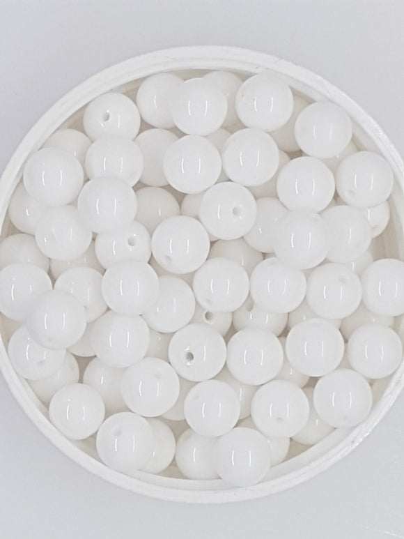 8MM NATURAL MALAYSIAN WHITE JADE BEADS