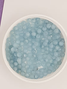 4MM GRADE A NATURAL AQUAMARINE BEADS