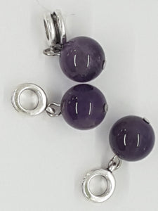 AMETHYST LARGE HOLE PENDANT