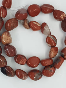 NATURAL RED JASPER NUGGET BEADS