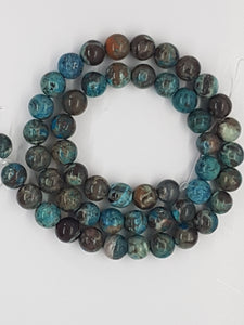 8MM NATURAL DYED OCEAN AGATE BEADS