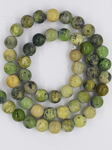 8MM NATURAL YELLOW TURQUOISE BEADS