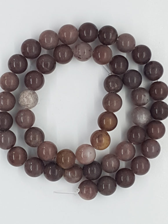 8MM NATURAL PURPLE AVENTURINE BEADS