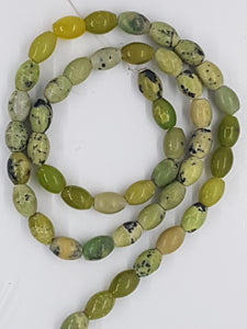 8 X 6MM NATURAL YELLOW TURQUOISE OVAL BEADS