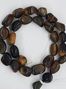 NATURAL TIGER EYE NUGGET BEADS