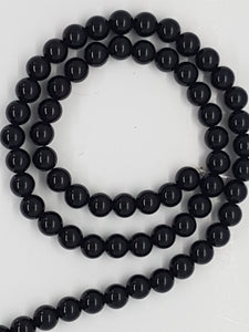 6MM BLACK ONYX BEADS