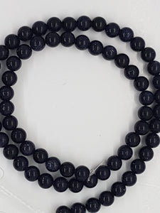 6MM SYNTHETIC BLUE STONE BEADS