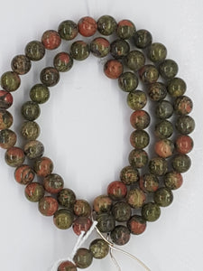 6MM UNAKITE BEADS