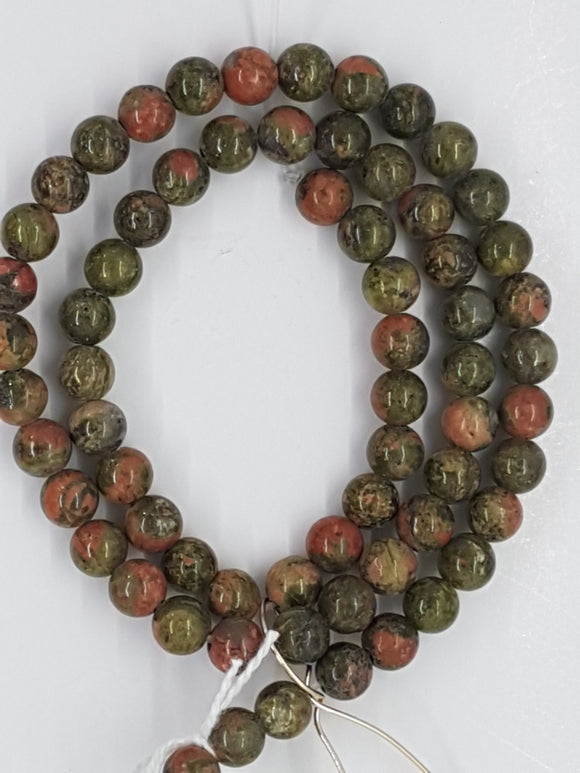 6MM UNAKITE BEADS