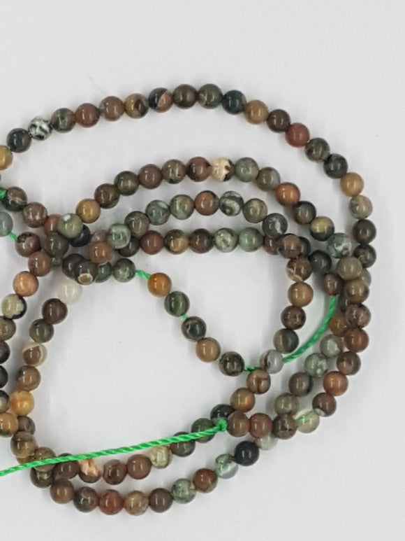 3MM NATURAL RHYOLITE JASPER BEADS