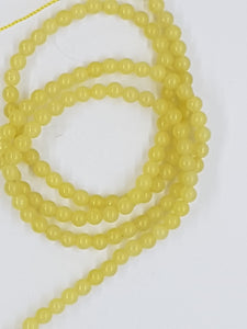 3MM NATURAL LEMON JADE BEADS