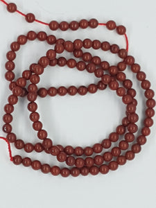 3MM NATURAL RED JASPER BEADS