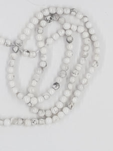 3MM NATURAL HOWLITE BEADS