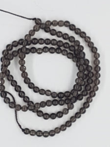 3MM NATURAL SMOKY QUARTZ BEADS