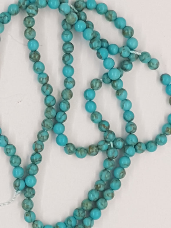3MM IMPORTED NATURAL TURQUOISE BEADS