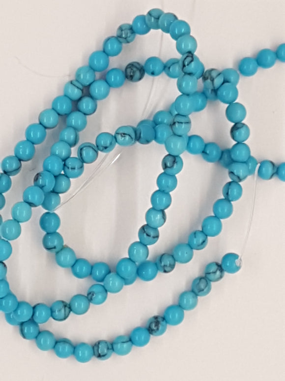 3MM NATURAL CHINESE TURQUOISE BEADS