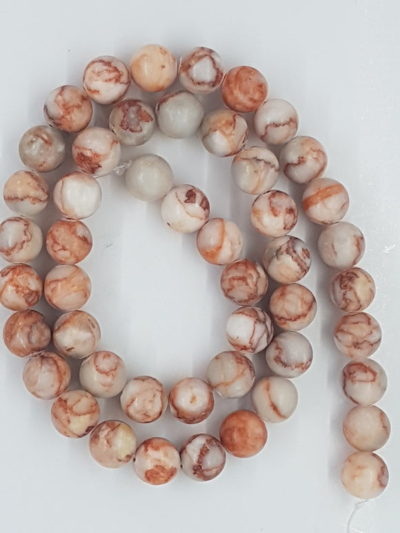 8MM NATURAL NETSTONE BEADS