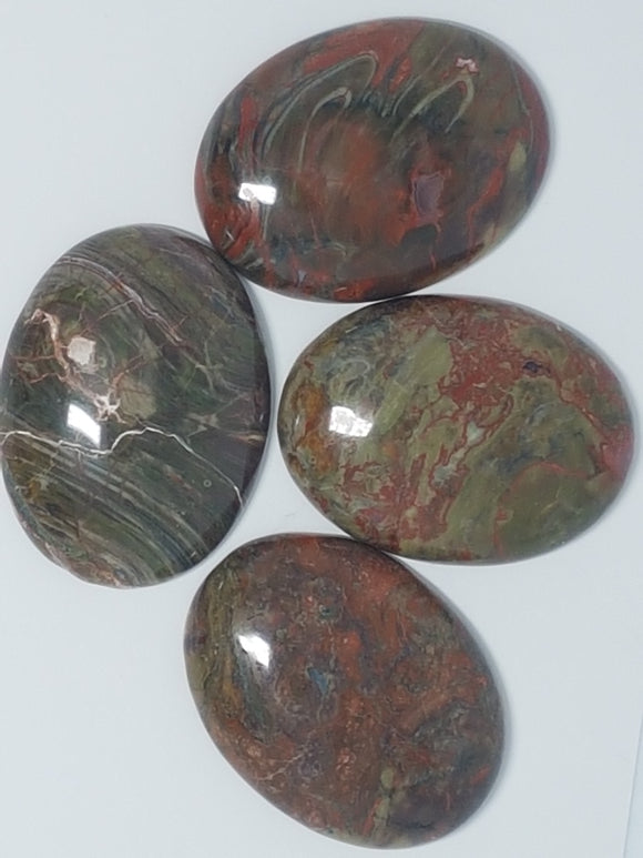 CABOCHONS 40 X 30 X 8MM OVAL NATURAL JASPER