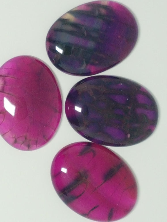 CABOCHONS 40 X 30 X 8MM OVAL NATURAL DRAGON VEIN