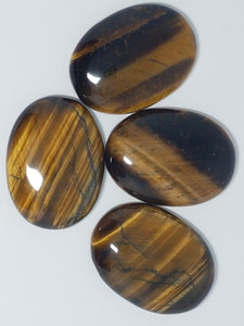 CABOCHONS 40 X 30 X 8MM OVAL NATURAL TIGER EYE